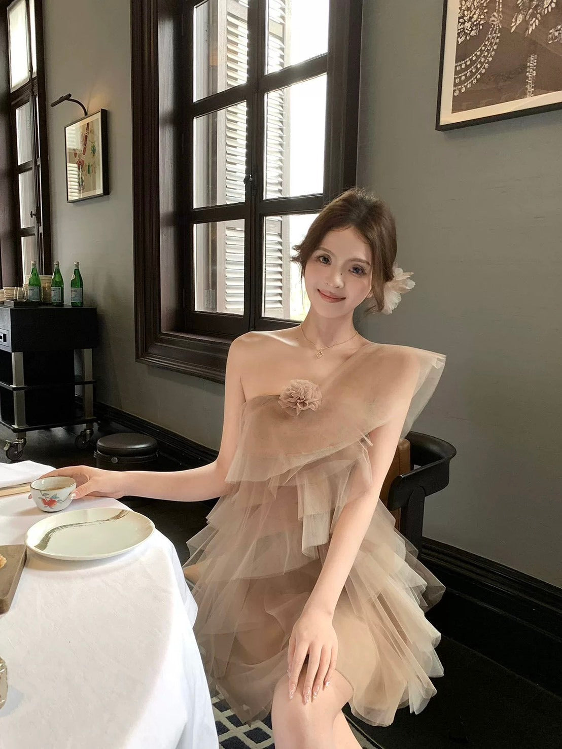 25Oct. 心動muse 滿分氛圍漸變花紗生日裙