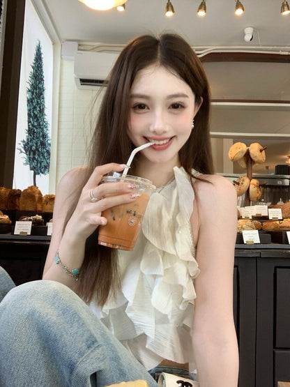 25Sep. 虞書欣款 娜拉仙女白色荷葉背心