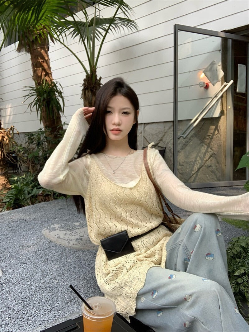 25Oct.  Kitty貓貓印花直筒牛仔褲