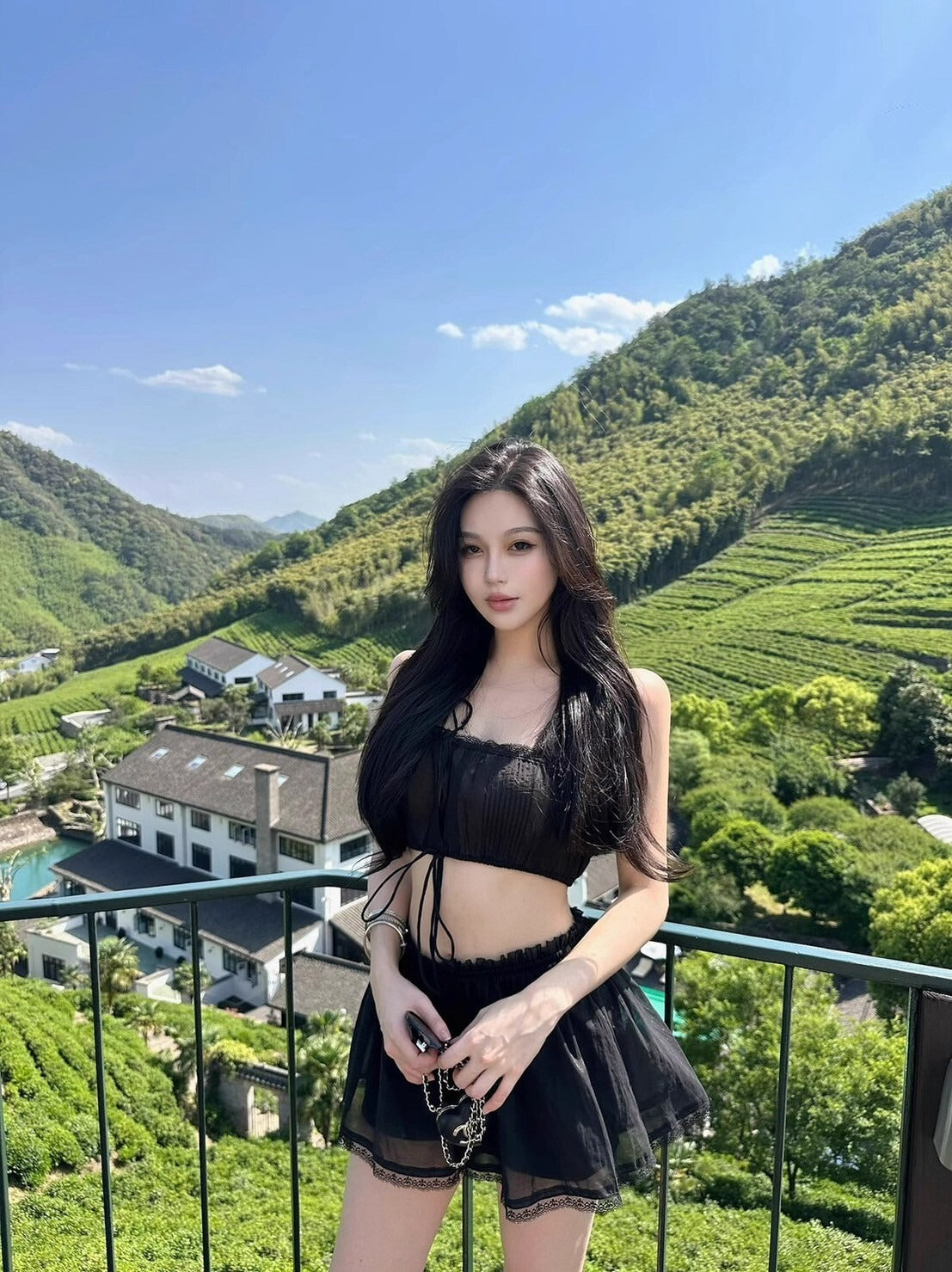 25Oct. 純慾雙生浪漫戰袍 蕾絲情書3件套 黑