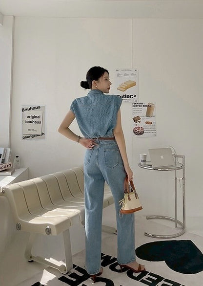 25Sep. 美式復古緹花坎肩收腰馬甲