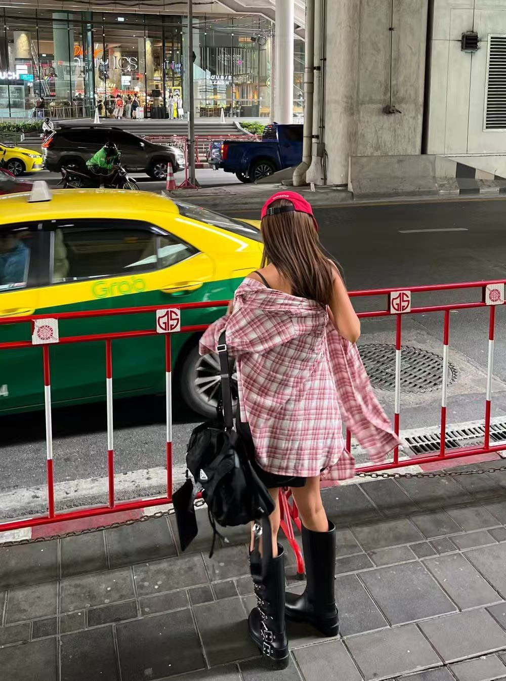 25Oct. 寬鬆休閒通勤格紋襯衫 紅