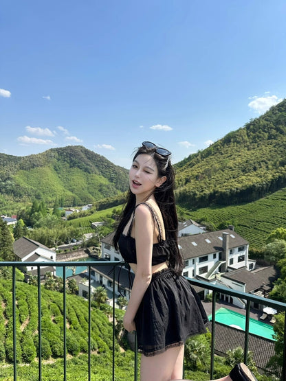 25Oct. 純慾雙生浪漫戰袍 蕾絲情書3件套 黑