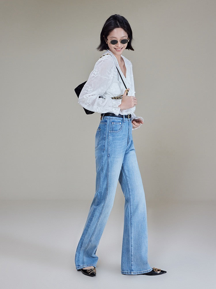 25Oct. 「夢中情褲」琉璃氧氣彈力50p微喇叭褲