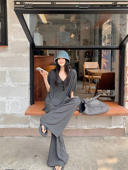 25Oct. 韓chic慵懶蝙蝠袖紙片上衣/休閒褲