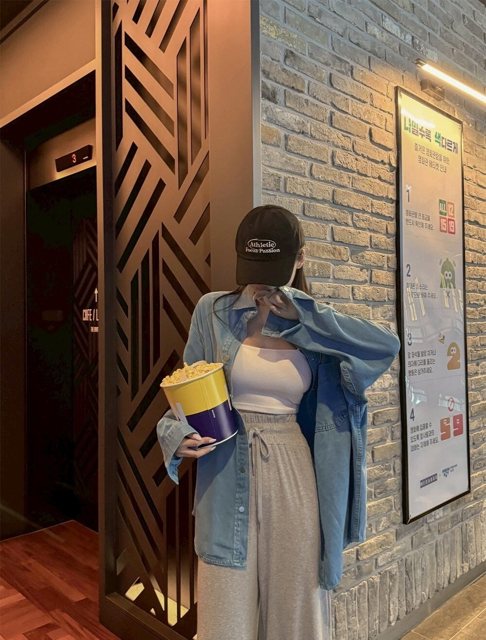 25Sep. 寬鬆休閒白搭男友牛仔襯衫 藍