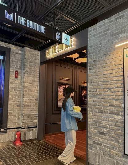 25Sep. 寬鬆休閒白搭男友牛仔襯衫 藍