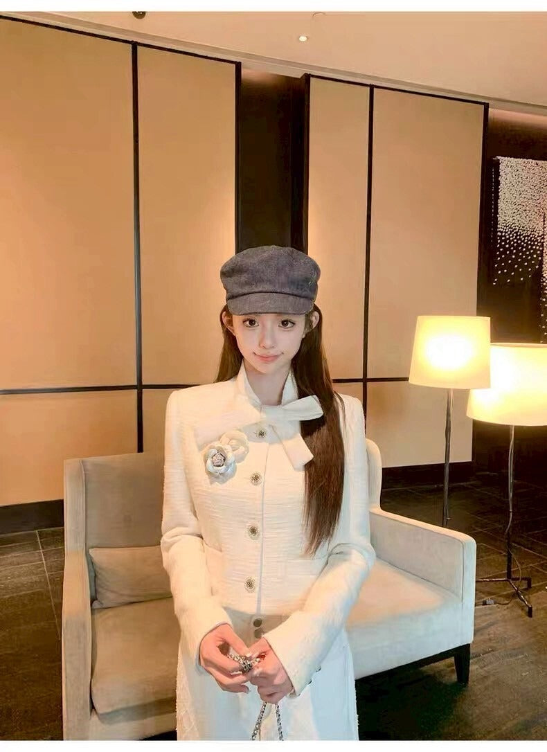 25Oct. 紐約小香千金 粗呢飄帶修身外套