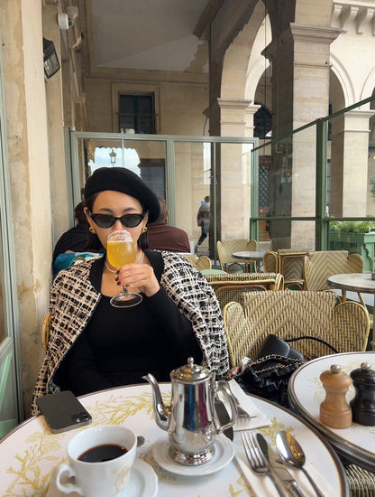 25Sep. 巴黎輕奢粗呢小香夾克外套 黑白