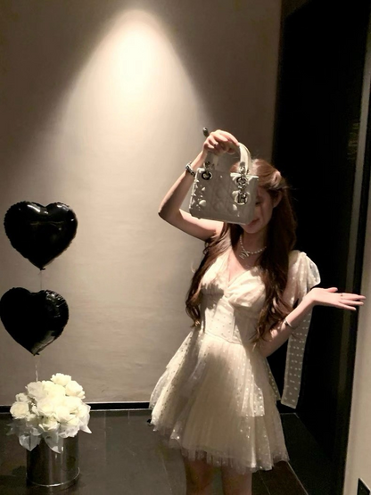 25Oct. 波點波爾卡女神裙 浪漫法式16魚骨波點紗裙